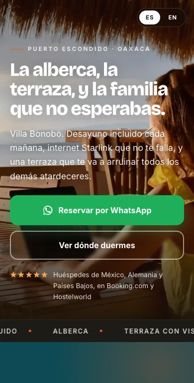 Villa Bonobo, página de ejemplo