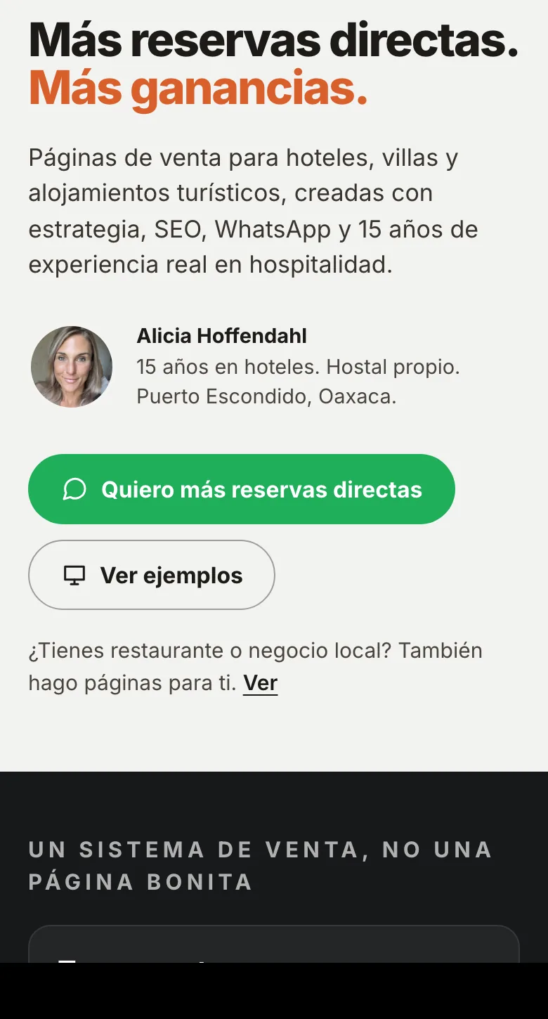 aliciabonobo.com, página de venta